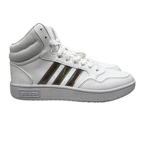 Adidas Hoops Mid White Basketball Shoes Youth Girl's Sizes 4 - 6 (Y) GS